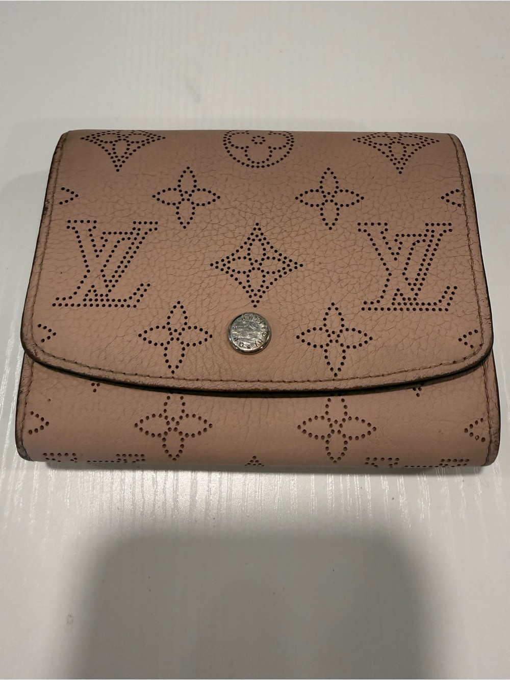 Louis Vuitton Pink Mahina Leather Compact Wallet